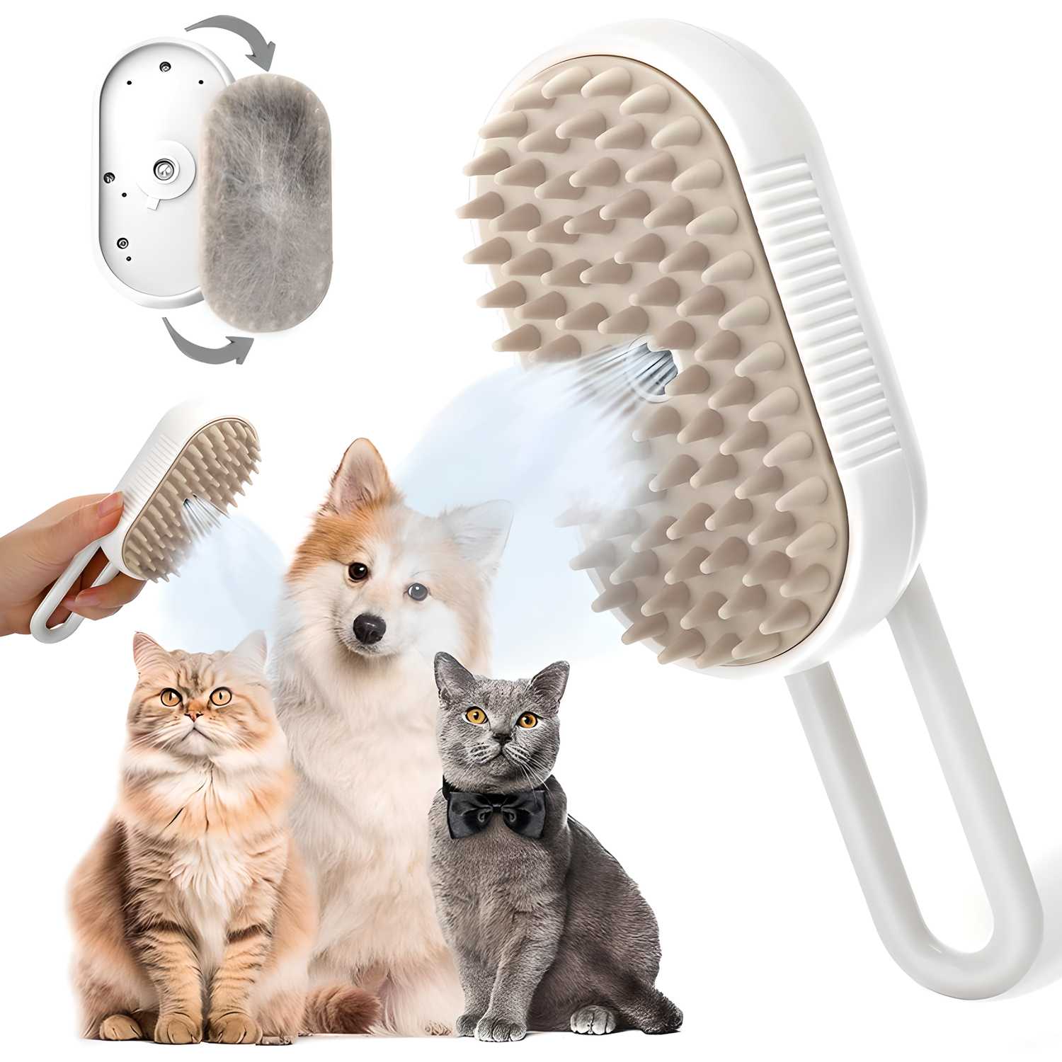 Grooming Spray Brush for Dogs & Cats